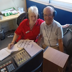 Resident Norman goes live on air at BHBN Hospital radio