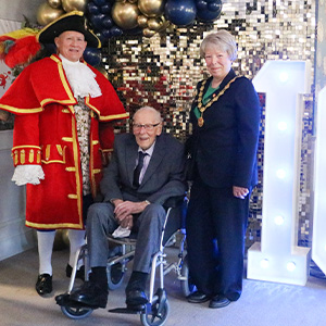 Resident Bill at Moat House Care Home turns 104 years old