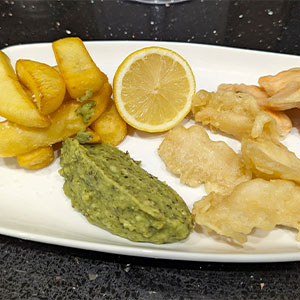 Tasty fish and chips for the residents