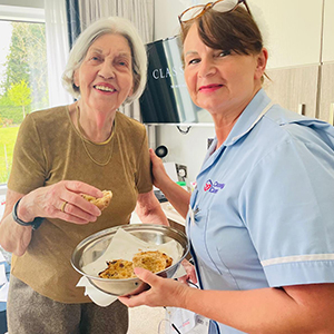Carer with resident